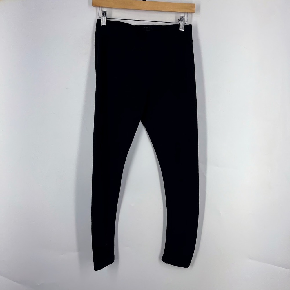 Woolx Womens Black Merino Wool Blend Leggings Activewear Base Layer Size S